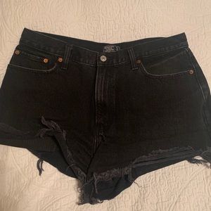 Abercrombie Annie high waisted shorts-black